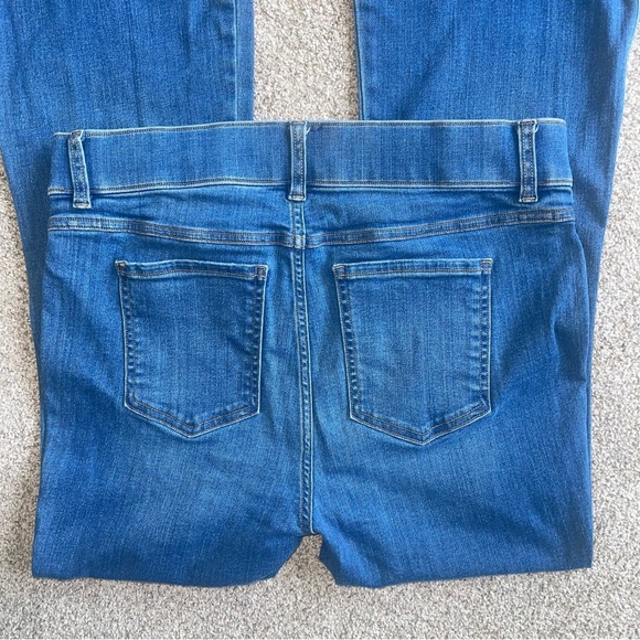 Spanx Flare Jeans XL Tall Pull On Compression Stretch Denim Medium Wash NEW! - Picture 4 of 7